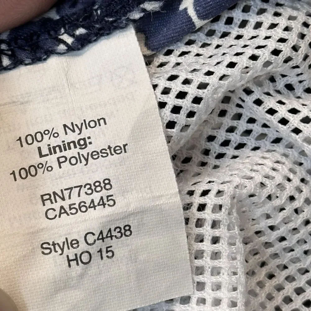 J Crew Swim Trunks Men 36 Blue White Lightweight Board Shorts Swim Wear Nautical